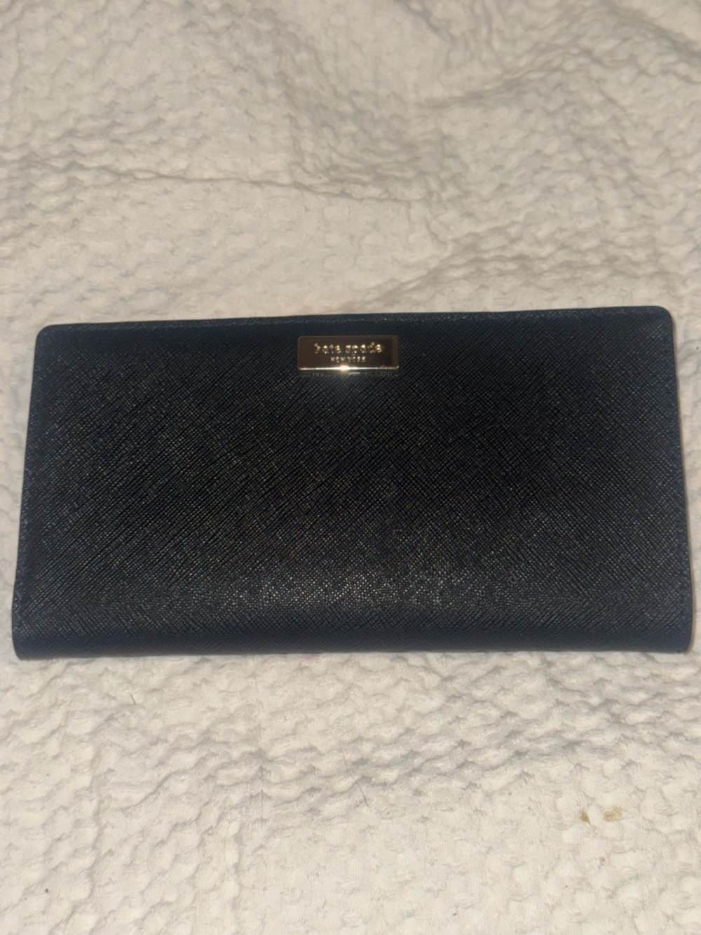 Kate Spade Black Saffiano Leather Continental Wallet NWT